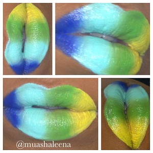 I used my handy dandy Makeup Forever Flash Palette to create these ombré lips! 