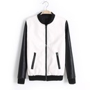 Long Sleeve Zipper Cardigan Leather Jacket 