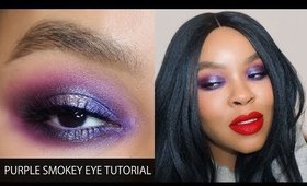 purple smokey eye + #fentybeauty stunna lip paint uncensored