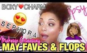 MAY FAVORITES & FLOPS 2017 + GIVEAWAY | Beauty Unboxing Natural Hair Skincare Makeup | MelissaQ