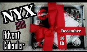 NYX Cosmetics 2016 Advent Calender Unboxing   Day 10