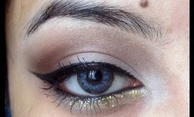 Christmas Makeup Glamorous Neutral Glitter