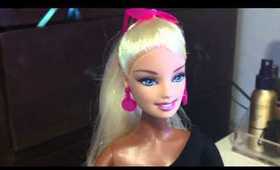 Fake tan Barbie does an "eagle"