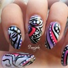 Abstract Tribal Nail Art ~ No1