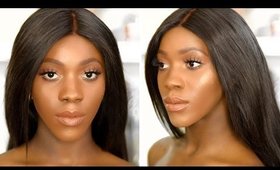 KKW X KYLIE JENNER COLLAB MAKEUP TUTORIAL FOR DARK SKIN  | nude makeup tutorial for WOC