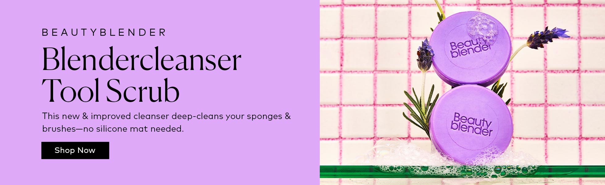 The newly reformulated blendercleanser solid deep cleans and exfoliates your sponges and brushes—no silicone mat needed. Shop the beautyblender Blendercleanser Tool Scrub on Beautylish.com! 