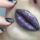 Purple Glittered Lips