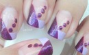 Nail Art - I Love Purple Dots - Decoracion de Uñas