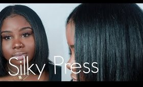 Natural Hair Update + Silk Press Tutorial ! ChitChat "Lets Be Clear"