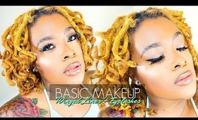 BASIC BISH MAKEUP! | BASIC EVERYDAY MAKEUP | WINGED LINER + LASHES