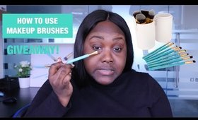 HOW TO USE MAKEUP BRUSHES | 12 SET AND 5 FACE SET BRUSH GIVEAWAY!