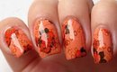 Antique nails (BornPrettyStore.com water decals colorful flowers review #2092)