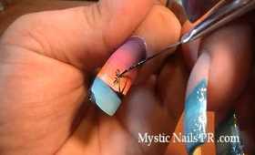 Sunset Nail Art Design :::.. ☆