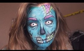 Halloween Pop Art Zombie Makeup Tutorial