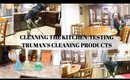 CLEANING THE KITCHEN/TESTING TRUMAN'S CLEANING PRODUCTS