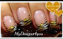 Tiger Print French Tip Nails | Animal Print Nail Art ♥