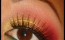 Gold, Red, & Green Christmas Makeup