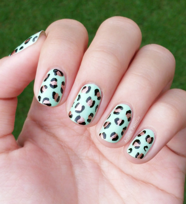Mint Leopard Nails | Ariane P.'s (ArianePatricio) Photo | Beautylish