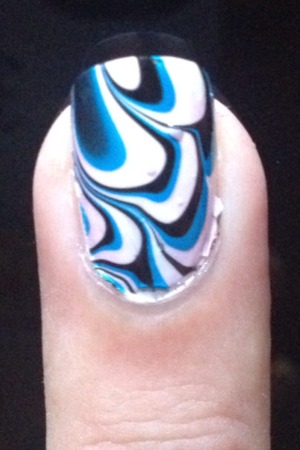 This is one of my Water Marble desgins (Before I removed my cuticles)
