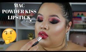 NEW MAC Powder Kiss Lipstick Try On + Review #macpowderkiss #maccosmetics