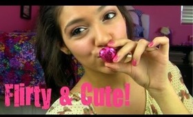 "I heart you" Valentines Day tutorial! Flirty hair & makeup