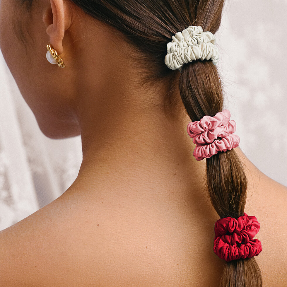 Slip Sweetie Skinny Silk Scrunchies (Set of 6)
