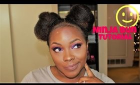 DOUBLE NINJA BUNS ON NATURAL HAIR│Protective style