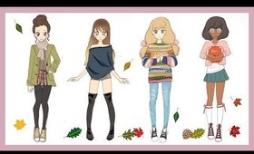 ❀ Drawing Tutorial | How to draw 4 Fall Outfits ❀