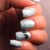 Feather Decals over Essie Mint Candy Apple