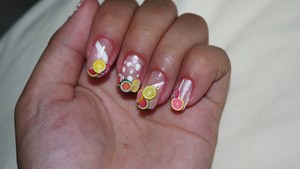 fruity nails - using fimo nail art