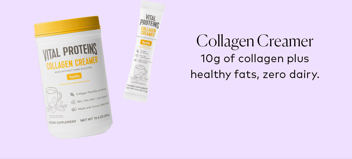 10g of collagen plus healthy fats and zero dairy—Shop the Vital Proteins Collagen Creamer on Beautylish.com!
