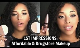 1ST IMPRESSIONS + GRWM | Full Face Affordable /Drugstore Makeup  | NaturallyCurlyQ