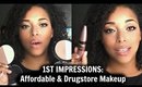 1ST IMPRESSIONS + GRWM | Full Face Affordable /Drugstore Makeup  | NaturallyCurlyQ
