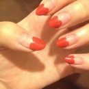 red hearts pointy nails 