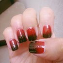 red and black ombre nails