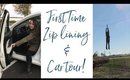First Time Zip Lining BONUS NEW CAR TOUR | Grace Go
