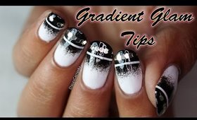 Gradient Glam French tips Nailart TUTORIAL