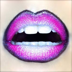 A dramatic nighttime neon lip creation and even asked my boyfriend to help me choose some bright colours and I even used some glitter for extra impact.

http://crownbrushuk.blogspot.com.au/2013/07/neon-night-lip-art-tutorial-by.html