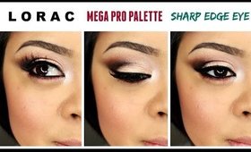 Lorac Mega Pro Palette // Sharp Edge Eye Makeup Tutorial // villabeauTIFFul