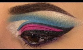 Pink and Blue Cut Crease Makeup Tutorial