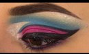 Pink and Blue Cut Crease Makeup Tutorial