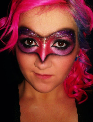 Masquerade Mask Face Paint I did on myself!