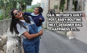 Q&A: Mother's Guilt, Managing Work And Baby, Being Happy, Next Designer Bag etc. || Snigdha Reddy