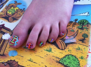 Tribal nails on my sister