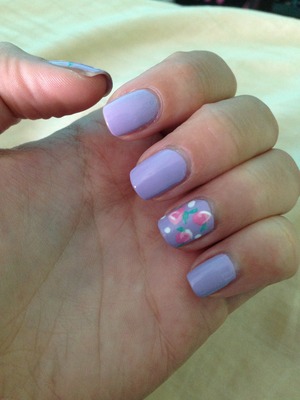 Purple floral Sally Hansen 