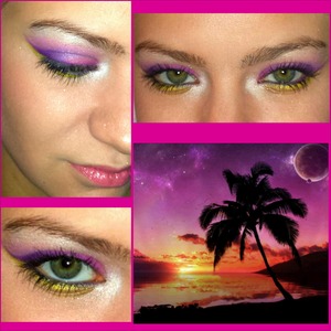 It's my mom's bday today! We love the beach and sunsets so I did this look for her :) Happy Birthday Mom! 