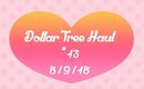 Dollar Tree Haul #13 | 5/9/15 [PrettyThingsRock]