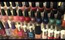 Nessa's nail polish rack & favorite lipstick storage