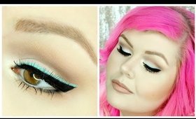 Easy Pop Of Color Winged Liner Tutorial | Colourpop Creme Gel