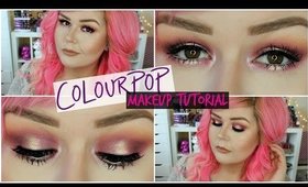 Colourpop Makeup Tutorial | Raspberry Glittery Halo Eye